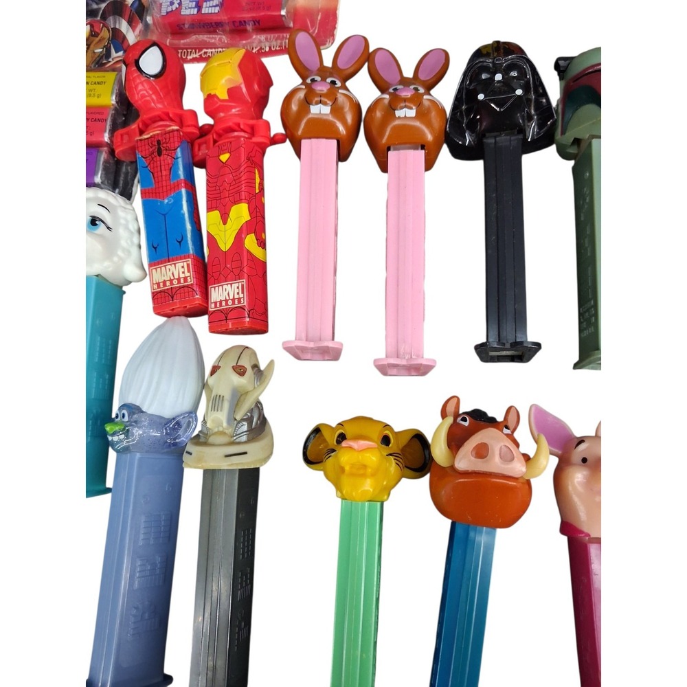 Large 50+ PEZ Dispenser Lot Disney Star Wars Lion King Nemo Marvel Vintage Mix - Picture 13 of 16